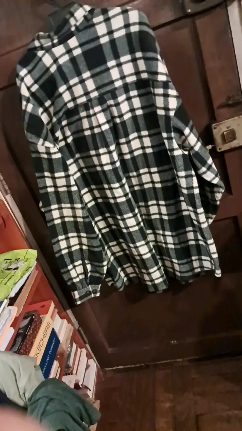 Camisa de franela a cuadros para hombre - 1