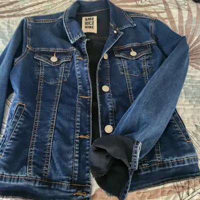 Chaqueta de mezclilla azul Americano Niño - miniatura 2