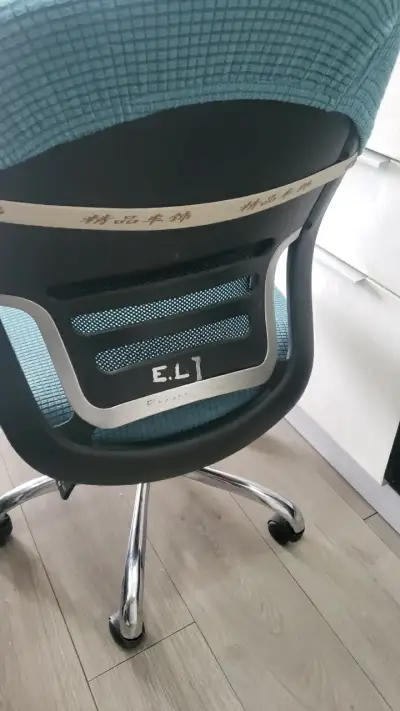 Silla escritorio y cojin lumbar y funda turquesa - miniatura 4