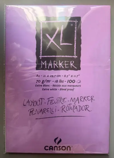 Block de papel Canson XL Marker A4 100 hojas - miniatura 1