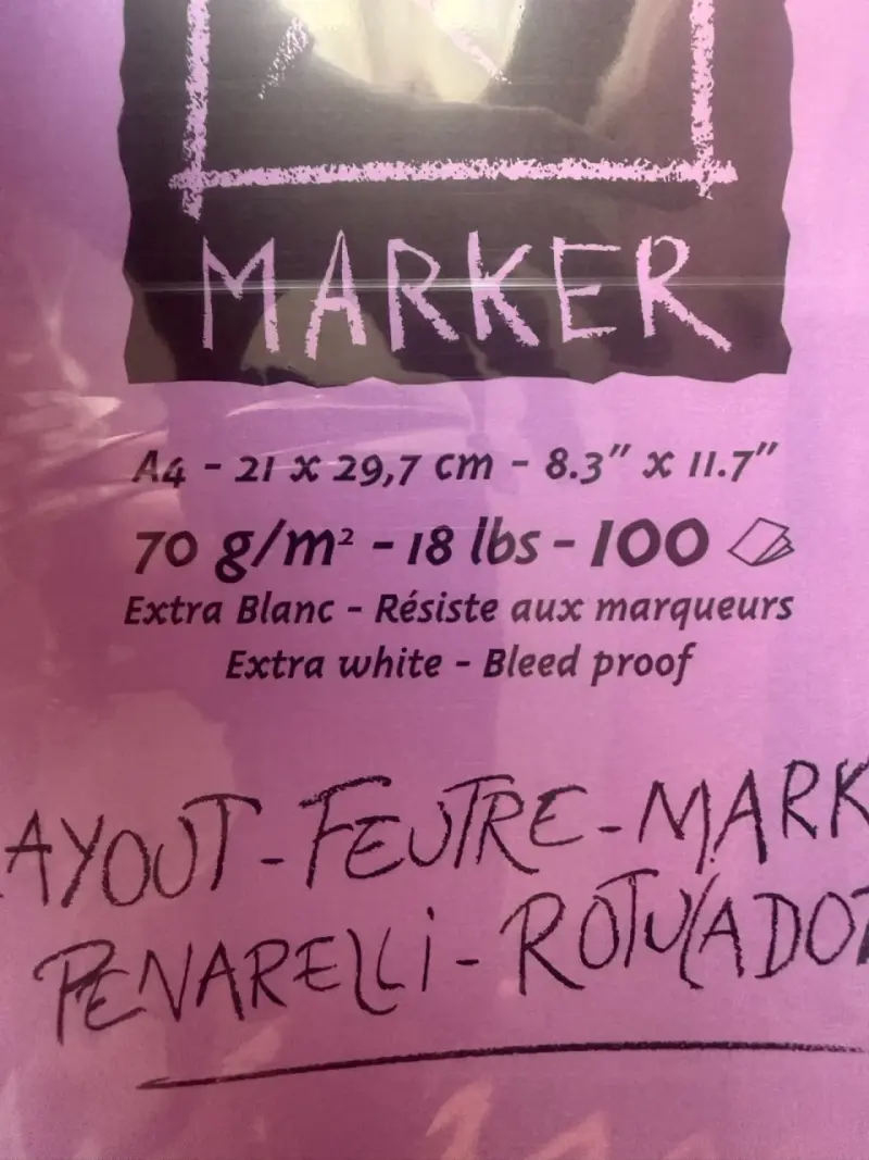 Block de papel Canson XL Marker A4 100 hojas - 2