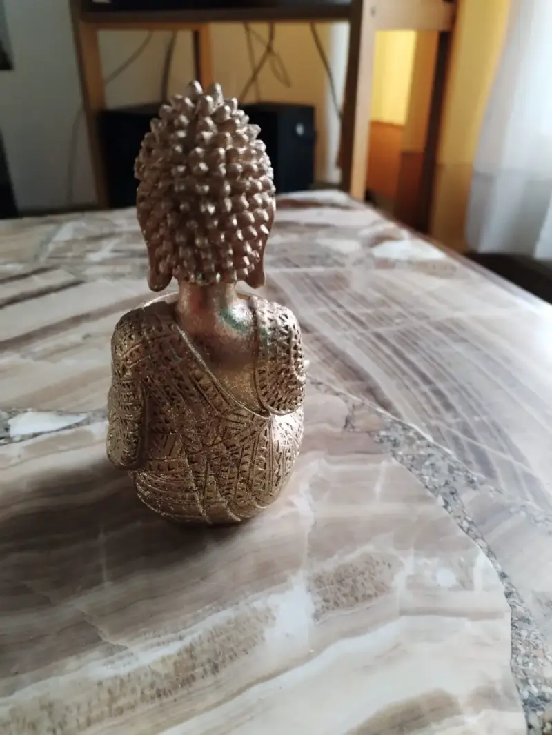 Portavelas Buda dorado decorativo - 2