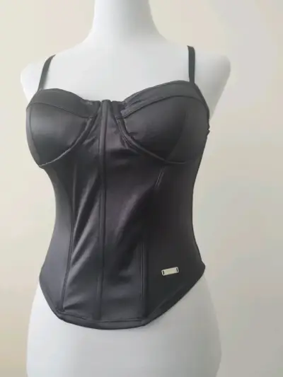 Corset negro elegante para mujer - miniatura 1