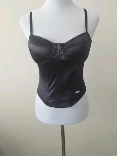 Corset negro elegante para mujer - miniatura 2