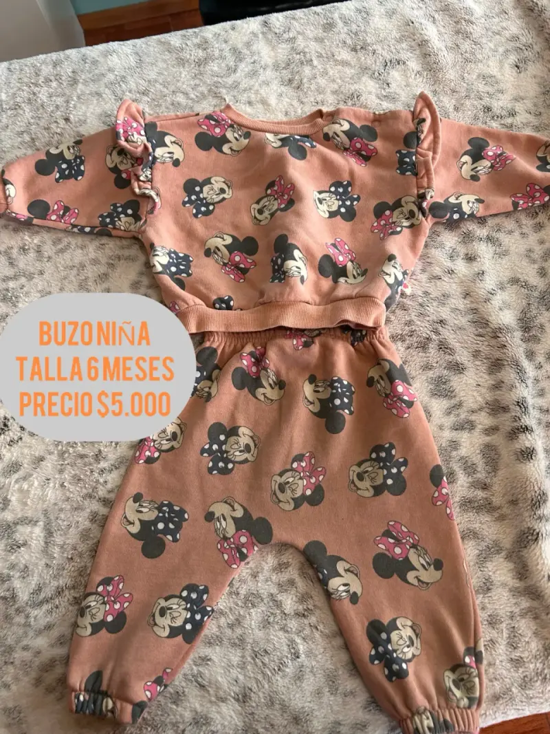 Buzo niña Minnie Mouse talla 6 meses