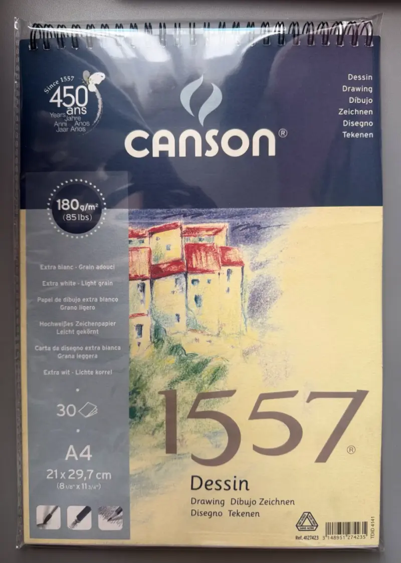 Block de dibujo Canson 1557 Dessin A4 180g - 1
