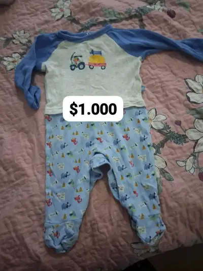 Enterito de bebé estampado azul - miniatura 2