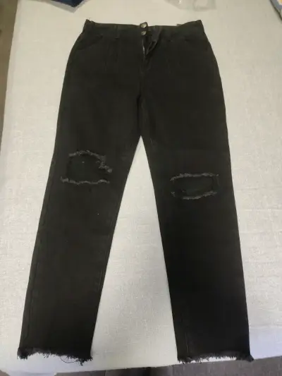 Jeans Mom negros, marca Foster - miniatura 4