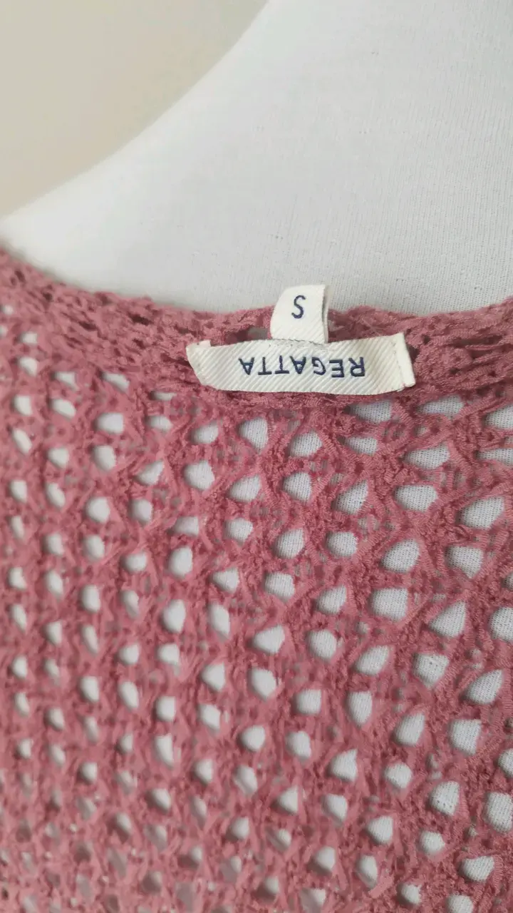 Suéter tejido degradado rosa y blanco - 3
