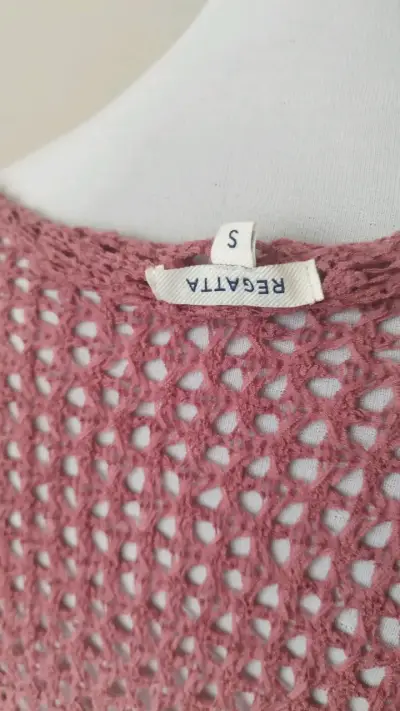 Suéter tejido degradado rosa y blanco - miniatura 3