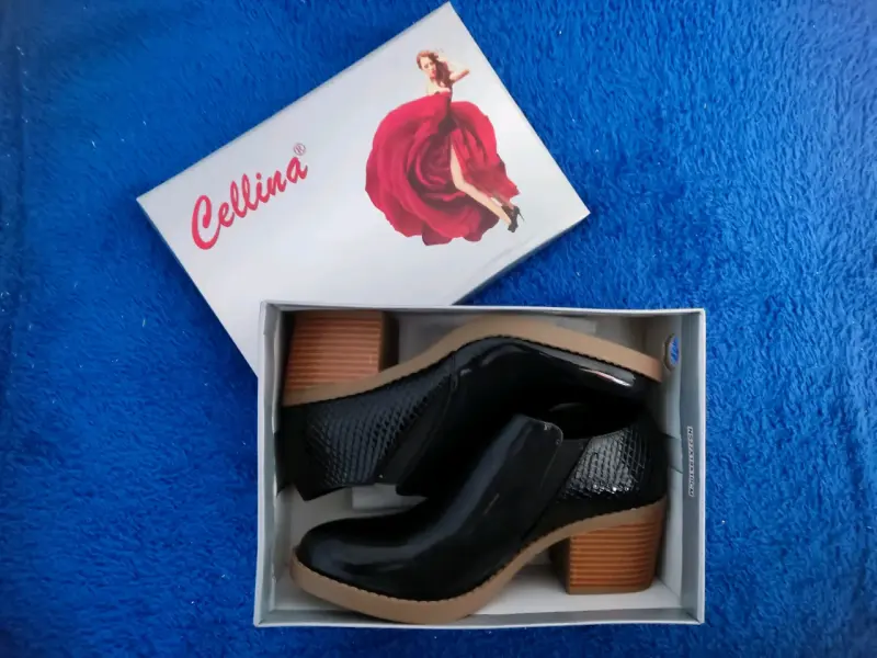 Botines Cellina Negros Charol - 1