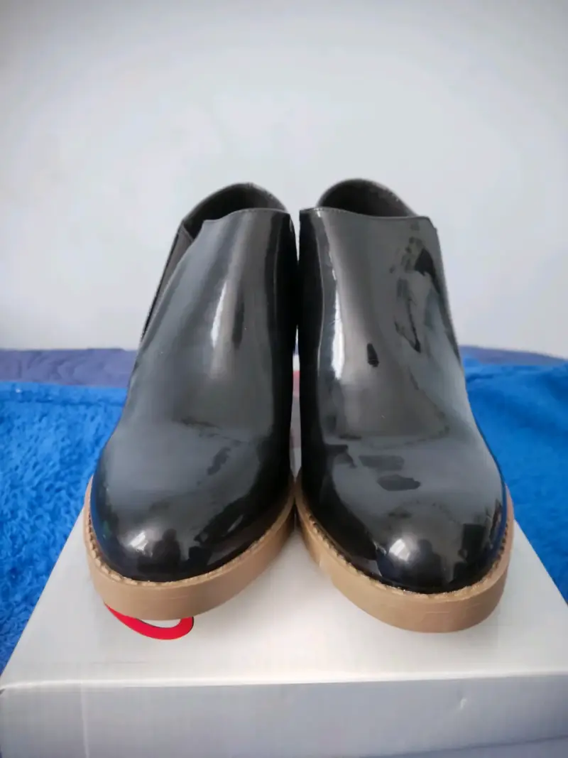 Botines Cellina Negros Charol - 4