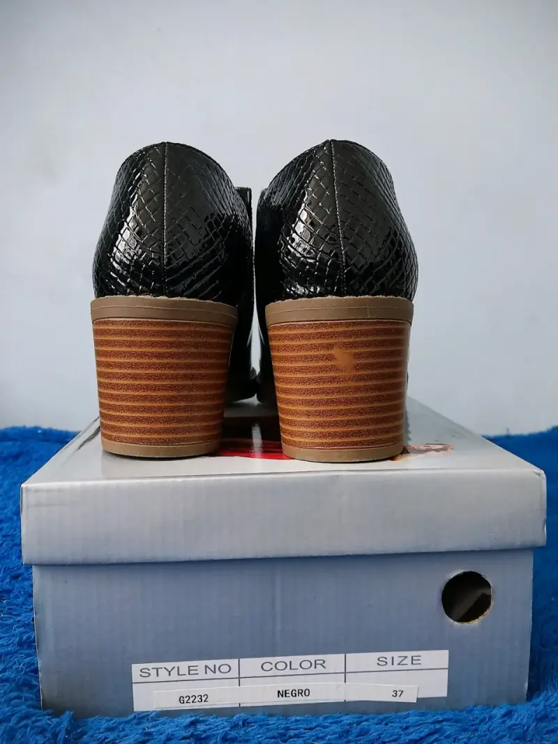 Botines Cellina Negros Charol - 6