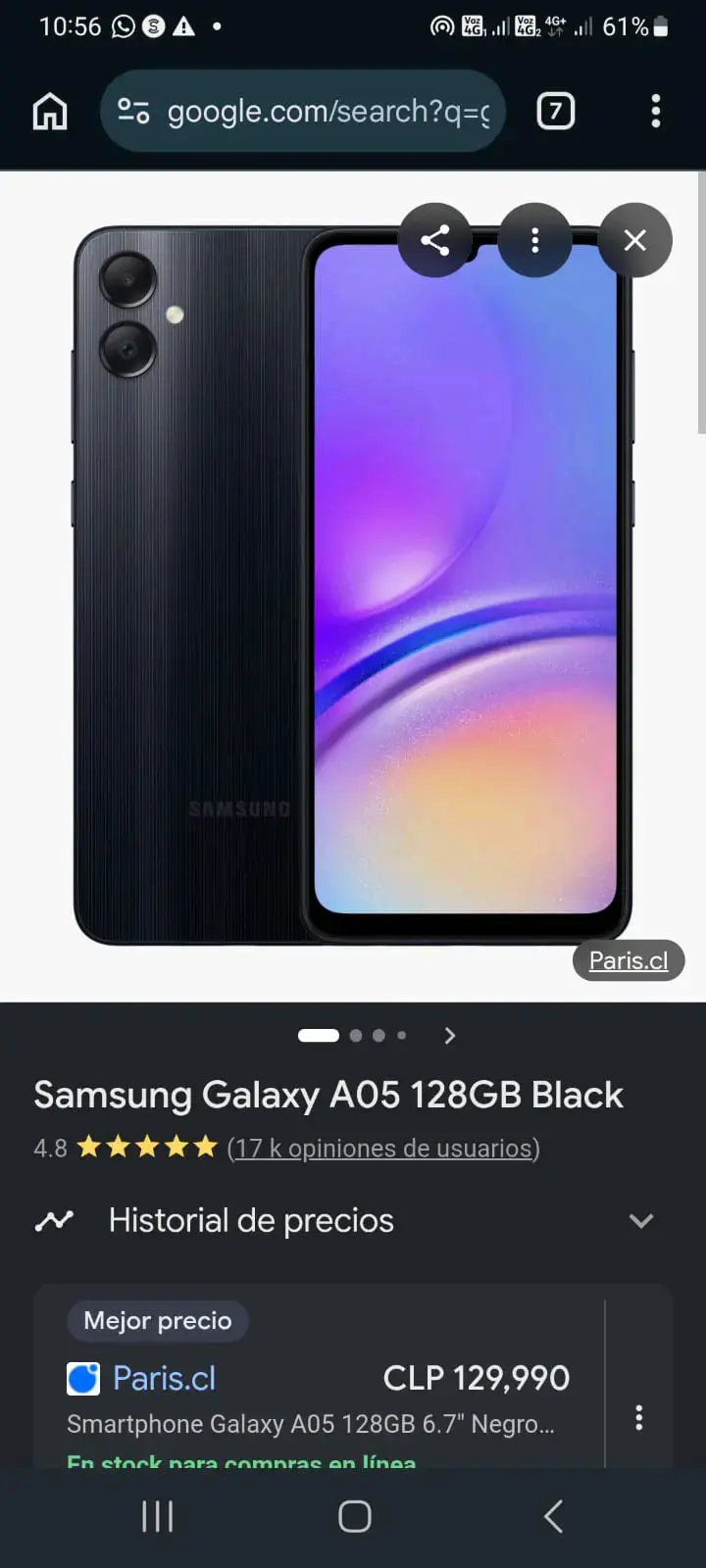 Samsung Galaxy A05 128GB Negro - 1