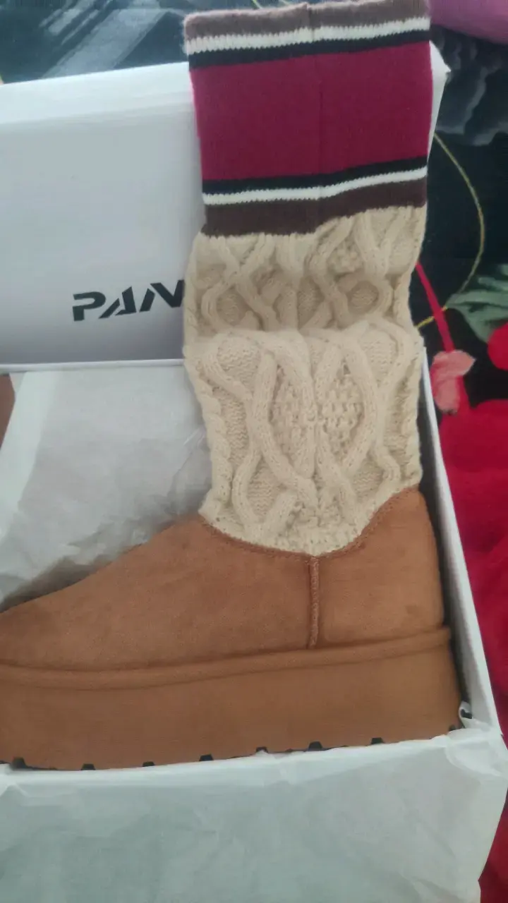 Botas de invierno con calcetín tejido