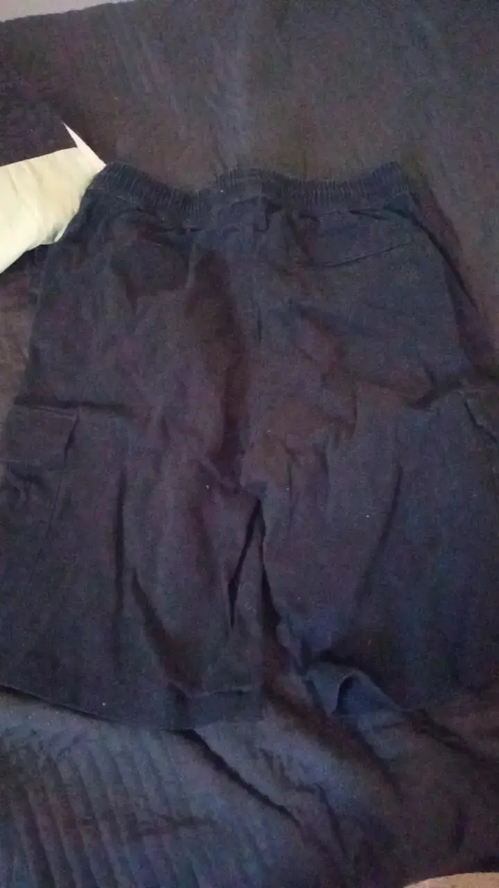 Shorts cargo negros de algodón - 3