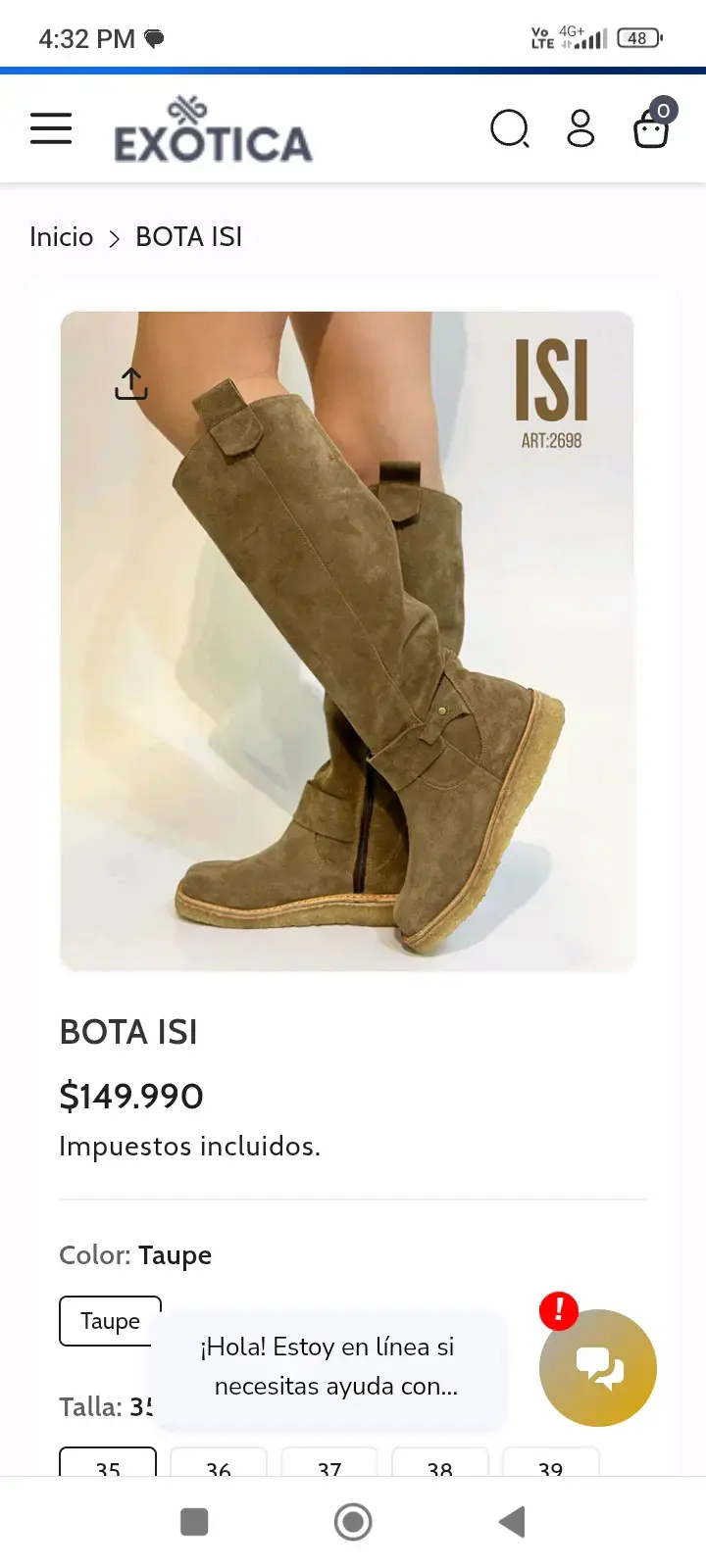 Botas altas de gamuza marrón - 6