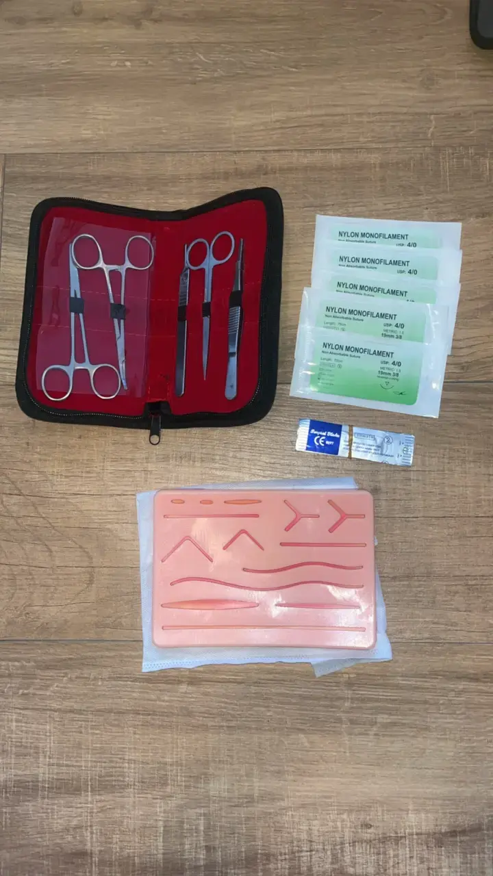 Kit de sutura con herramientas y práctica - 1