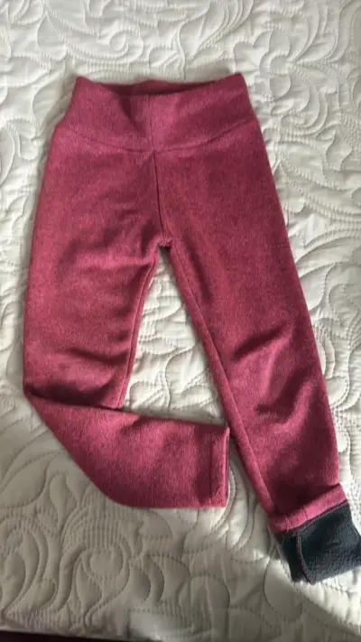 Pantalón de polar  rosados para niña talla 10 - miniatura 1