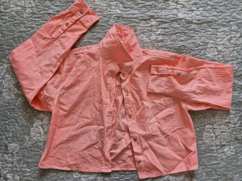 Camisa manga larga coral para mujer