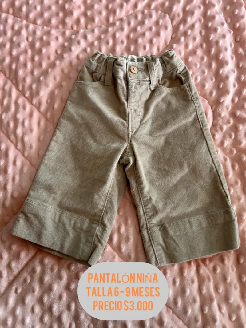 Pantalón niña beige talla 6-9 meses