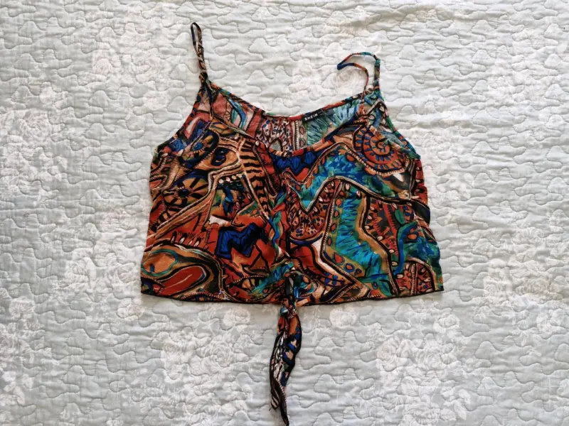 Top de tirantes estampado bohemio Shein