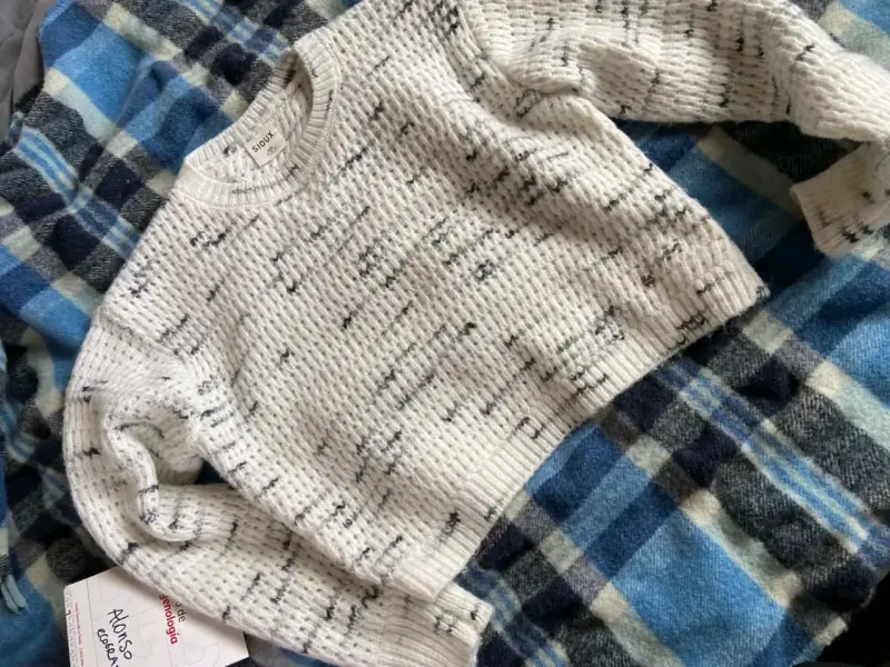 Suéter tejido blanco Sioux para mujer
