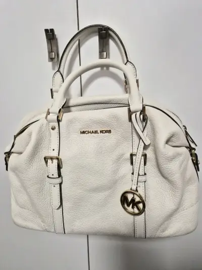 Bolso Michael Kors blanco de cuero - miniatura 1