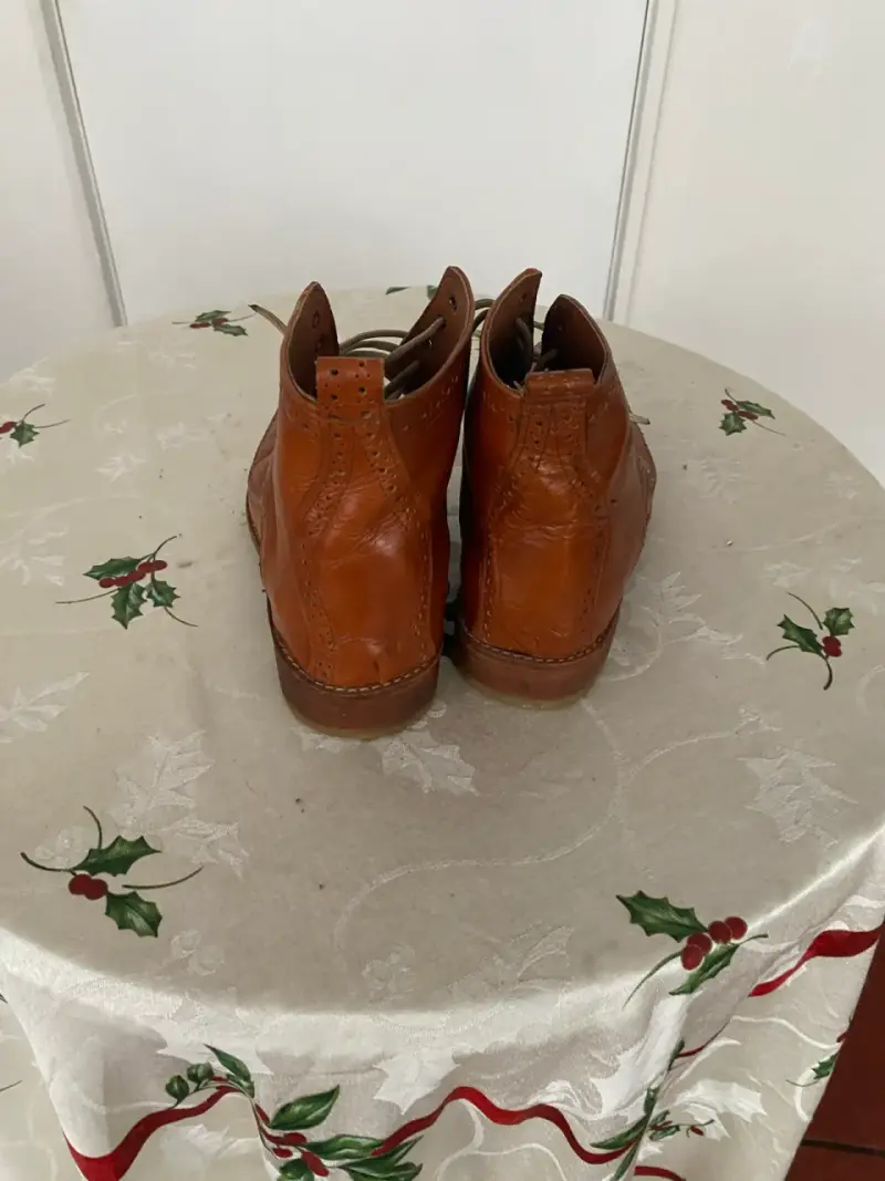 Botines de cuero marrón para hombre - 4