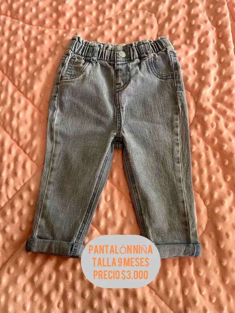 Pantalón de mezclilla para niña 9 meses