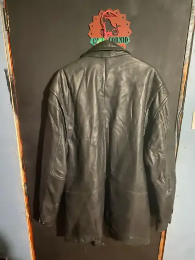 Chaqueta de cuero London Fog negra(vintage) - miniatura 2