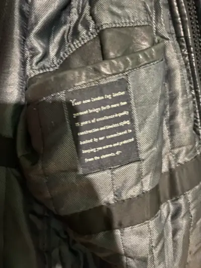 Chaqueta de cuero London Fog negra(vintage) - miniatura 3