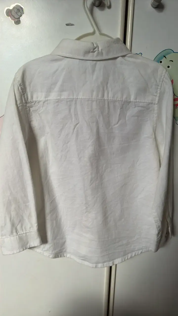 Camisa blanca de algodón para niño talla 4 - 2