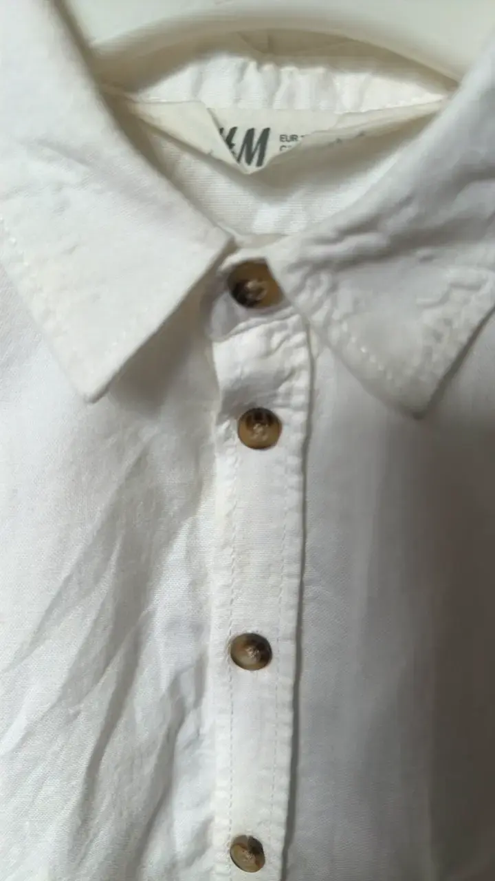 Camisa blanca de algodón para niño talla 4 - 4