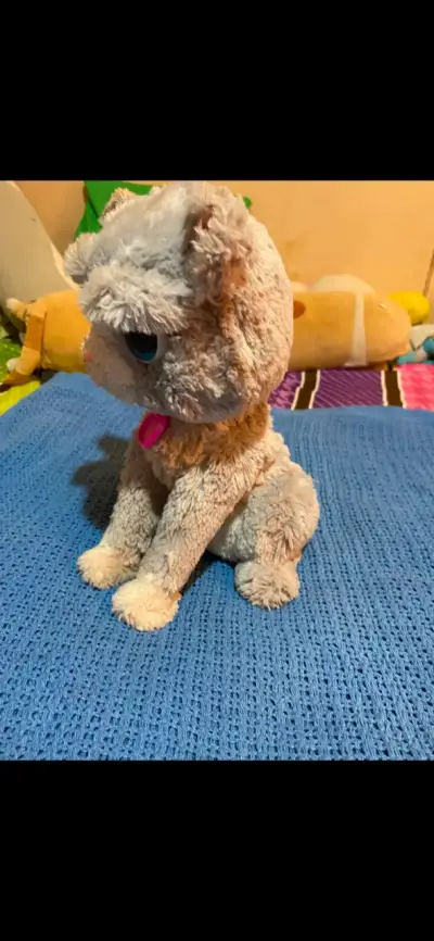 Peluche de gato gris con ojos grandes - miniatura 2