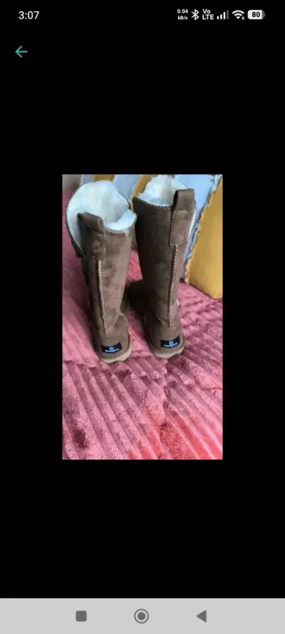 Botas de invierno marrones con forro - miniatura 3