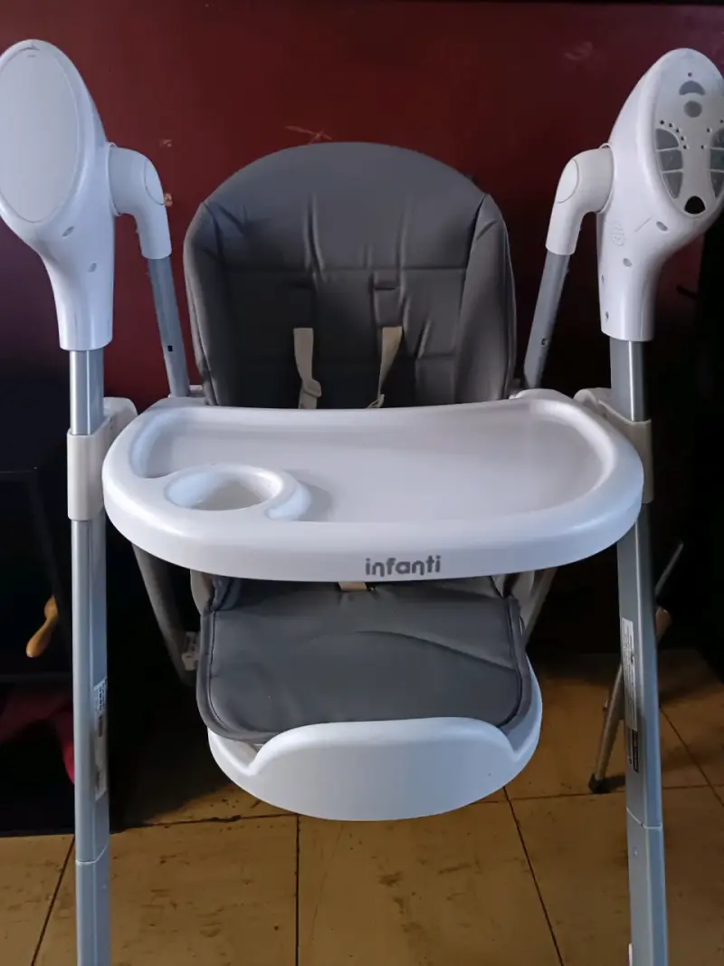 Silla de comer y mecedora para bebé Infanti gris - 2