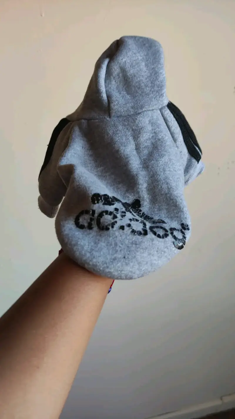 Polerón gris para perro con capucha.Todo se vende - 1