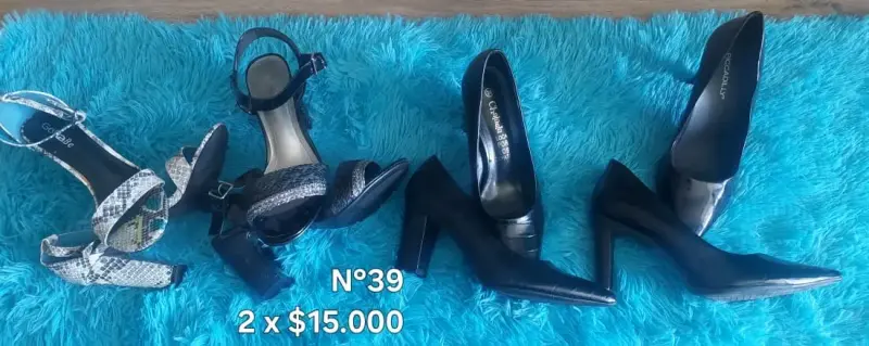 Botines de cuero negro con tacón medio - 2