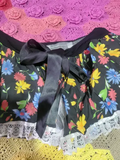 Disfraz huasa erotico flores y encaje - miniatura 2