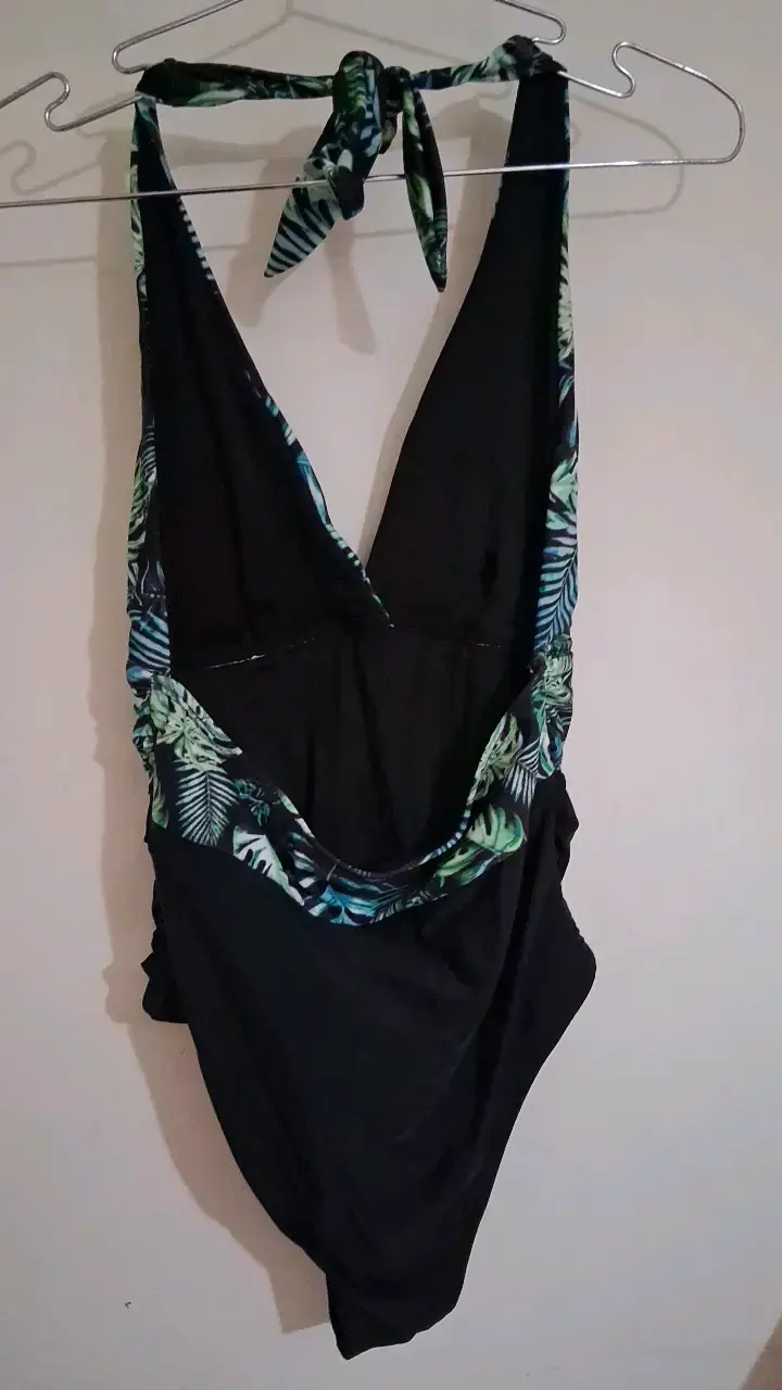 Traje de baño entero con estampado tropical - 2