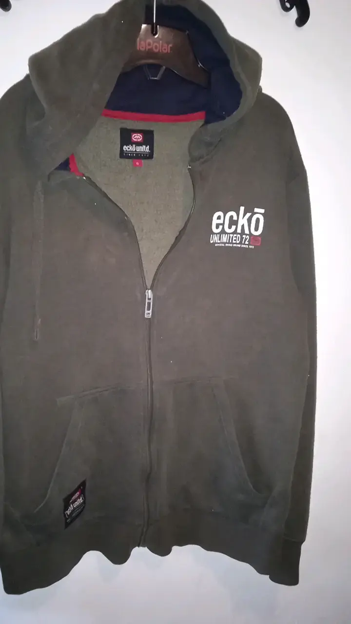 Polerón Talla S con capucha Ecko, verde - 1