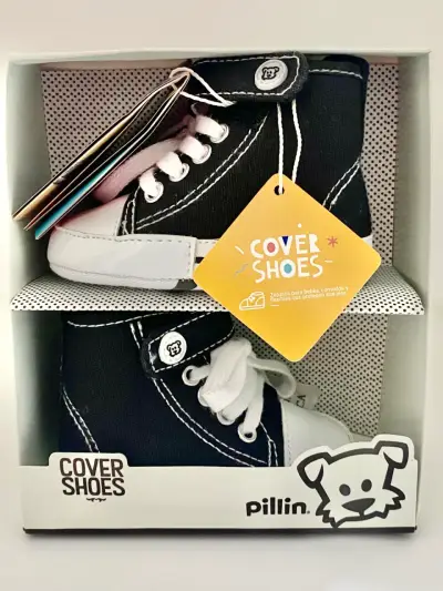 Zapatillas negras para bebé con cordones - miniatura 2