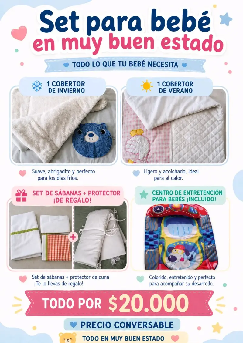 Set completo para bebé en buen estado - 1