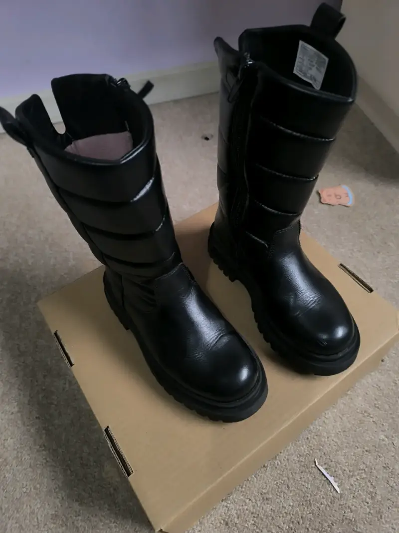 Botas negras de cuero para invierno talla 31 - 1