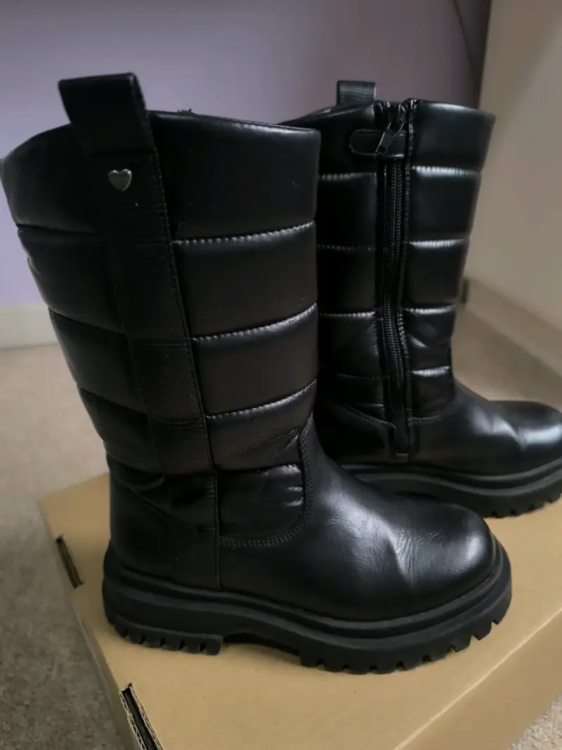 Botas negras de cuero para invierno talla 31 - 2