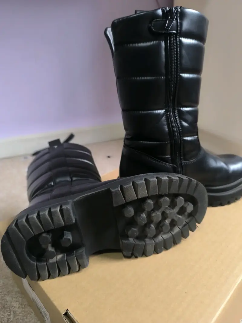 Botas negras de cuero para invierno talla 31 - 4