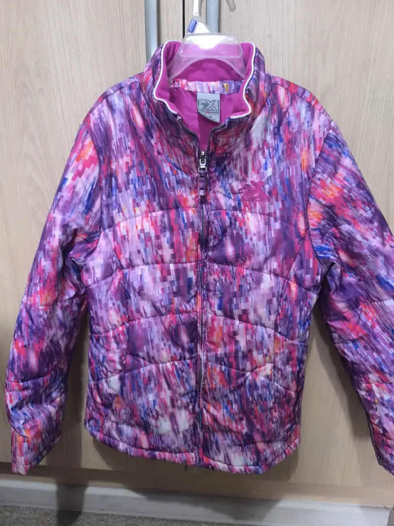 Chaqueta acolchada multicolor para niña - 1