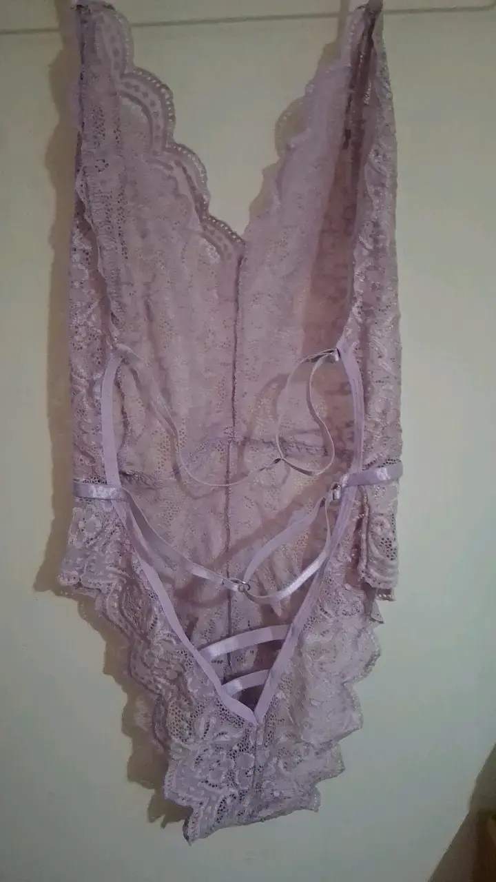 Body de encaje lila para mujer - 2