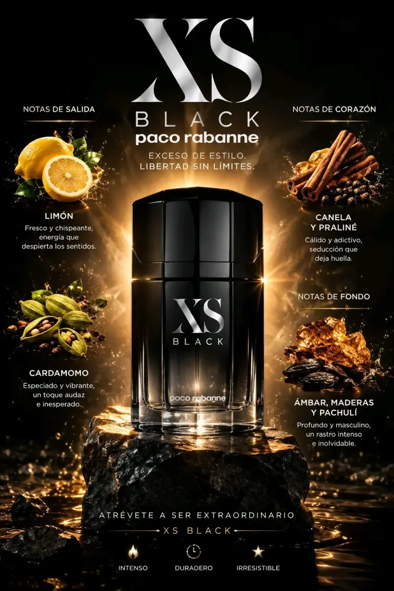 Perfume Paco Rabanne XS Black 100ml - 1